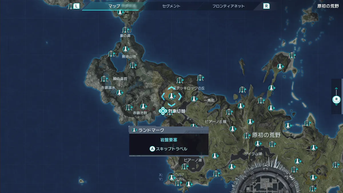岩盤要塞│マップ上の位置(Bedrock Hold │ Map Location)